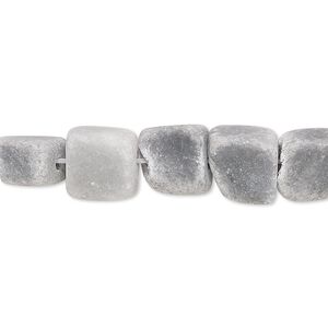 Black / grey marble 1pkg1, matte nugget bead natural 15 inch mini to small