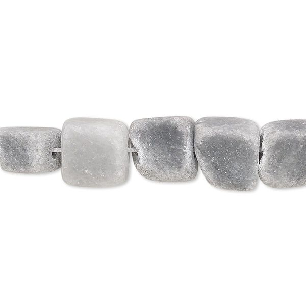 Black / grey marble 1pkg1, matte nugget bead natural 15 inch mini to small image number 0