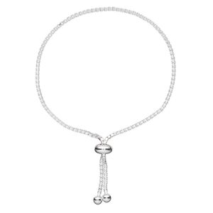 Chain 1pkg1 sterling silver box, 1.4mm, Gossamer™ adjustable 6-8.5 inch