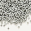Seed bead, Preciosa Ornela Czech glass, 1pkg50g, 2.8-3.2mm rocaille, opaque matte terra dyed moonstone chalkwhite (06442) image number 0