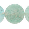Amazonite 1pkg1, wavy flat round bead natural, 15 inch 30mm image number 0