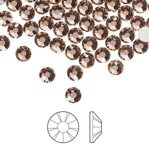Flat back 1pkg1440, dusty rose foil back Preciosa MAXIMA Czech crystal rhinestone 4.6-4.8mm chaton rose round SS20