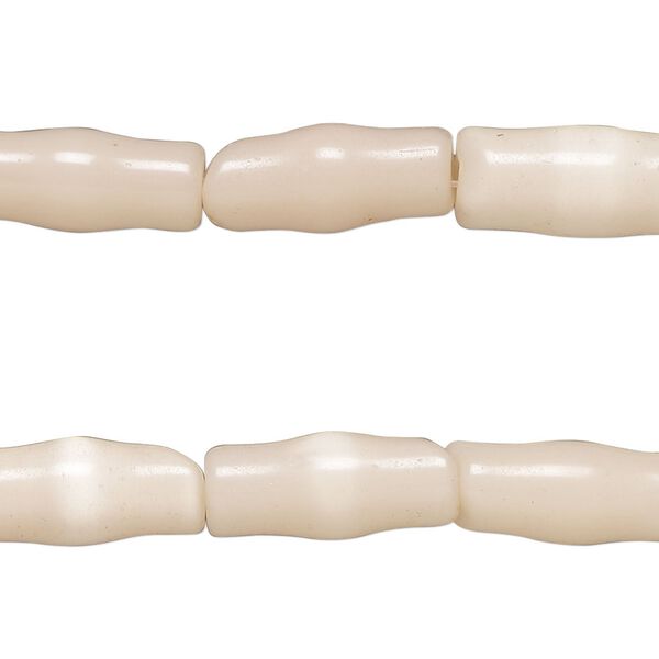 Bead, cat's eye glass (fiber optic glass), blush, 15x6mm-17x7mm vase. Sold per pkg of (2) 15-inch strands, approximately 45 beads. image number 0