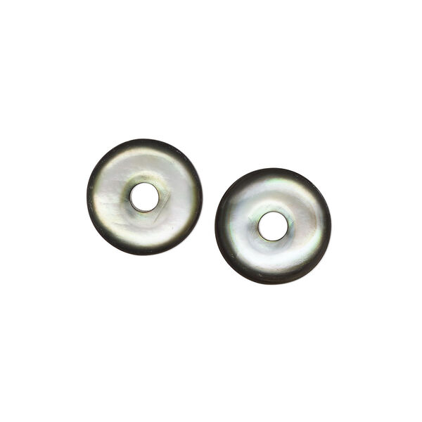 Focal 1pkg2 black lip shell, 12mm donut natural image number 0