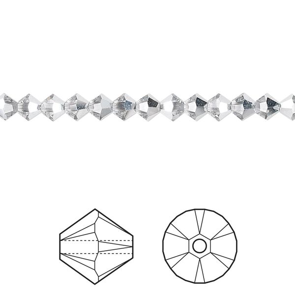 Bead 48pk crystal CAL, Crystal Passions® 4mm bicone 5328 image number 0