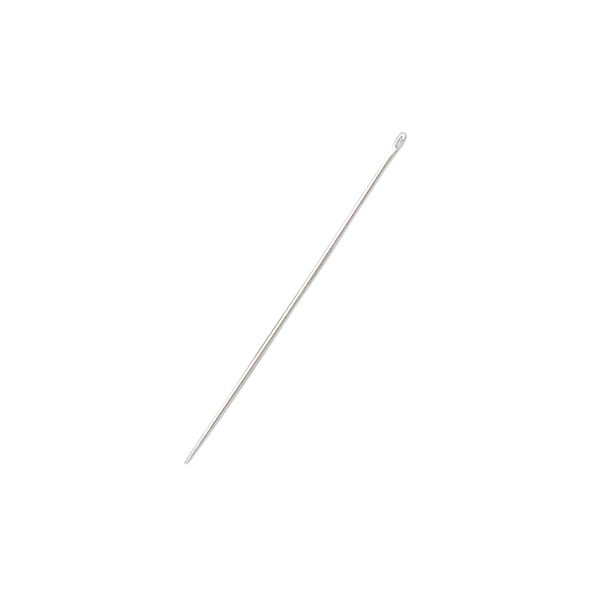 Needle, John James, nickel-plated steel, #12 with 0.5mm eye width, 1-3/16 inches. Sold per pkg of 25. image number 0