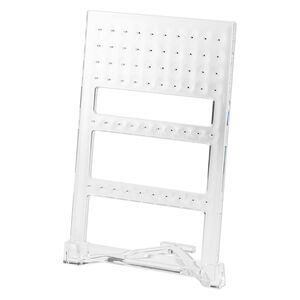 Display, earring, acrylic, clear, 9-1/4 x 6-1/4 x 3-3/4 inch easel. Sold individually.