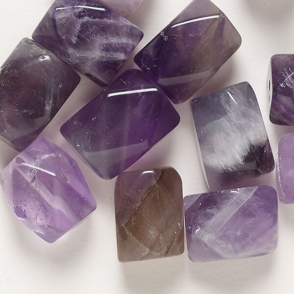Bead amethyst 12pk, small faceted nugget natural image number 0