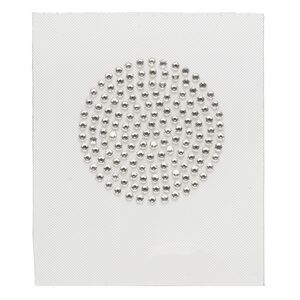 Iron-on transfer 1pk crystal clear, Preciosa Czech crystal 35mm circle