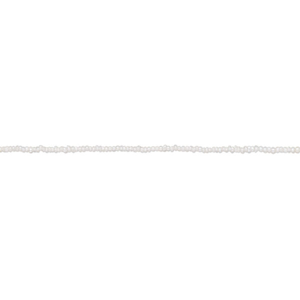 Pearl, cultured saltwater (bleached), white, 0.9-1mm seed, A- grade, Mohs hardness 2-1/2 to 4. Sold per 10-inch strand, approximately 350 beads. image number 0