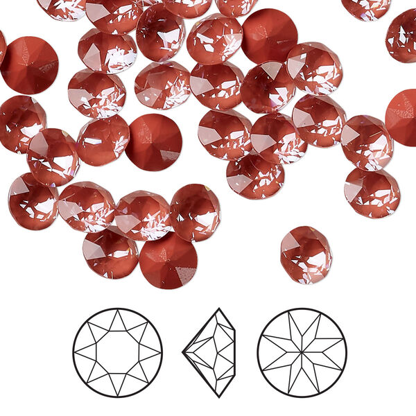 Chaton 288pk crystal maroon ignite, Swarovski® 6.14 to 6.32mm round SS29 1088 image number 0