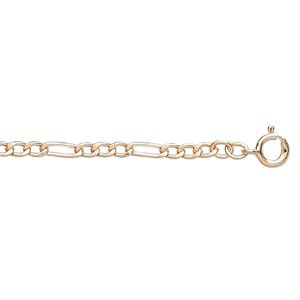 Chain 1pkg1 12Kt gold-filled, 2mm figaro, 20 inch with springring clasp