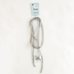 Chain assortment, silver-finished steel and brass, 5mm flat lantern with findings. Sold per assortment.