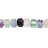 Rainbow fluorite 1pkg1, hand-cut carved rondelle bead natural 15.5-16 inch 8x6mm image number 0