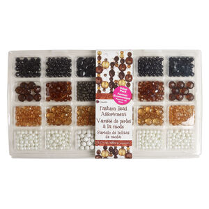 Bead mix 1pkg1, acrylic, mixed colors, 6mm-17x10mm mixed shapes, 15 ounces.