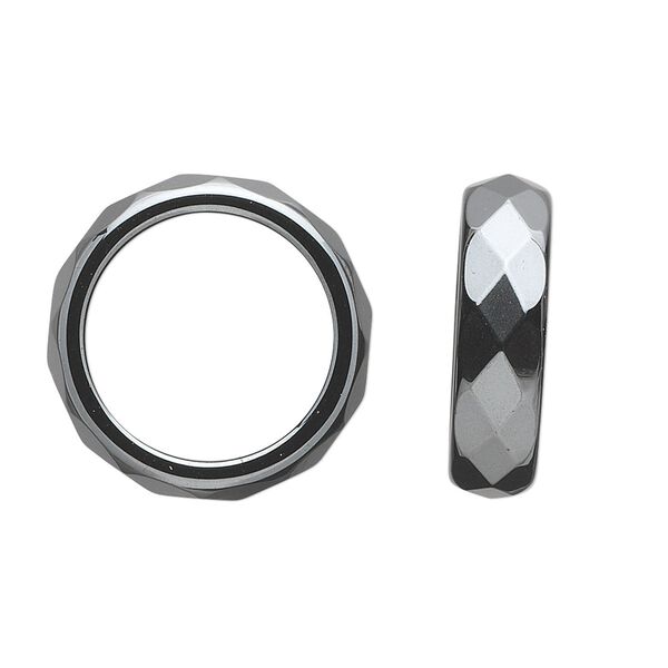 Hemalyke™ 1pkg10, faceted ring mix 6mm wide image number 0