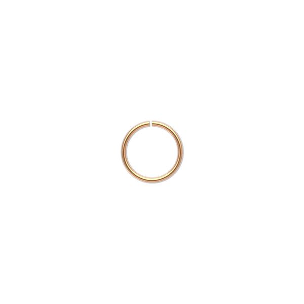 Jump ring, gold-plated brass, 9mm round, 7.5mm inside diameter, 20 gauge. Sold per pkg of 500. image number 0