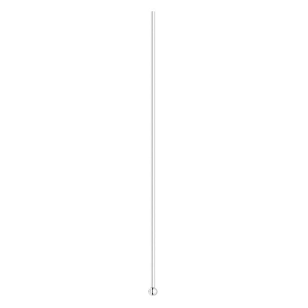 Head pin, sterling silver, 2 inches with 1.5mm ball, 22 gauge. Sold per pkg of 100. image number 0