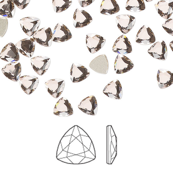Flat back 12pk vintage rose foil back, Crystal Passions® 5mm trilliant 2472 image number 0