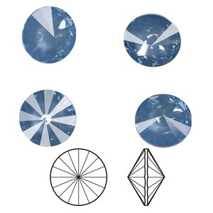 Chaton 144pk crystal denim ignite LacquerPRO, Swarovski® 14mm rivoli 1122