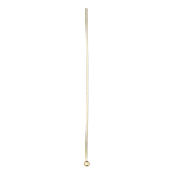 Head pin, 14Kt gold-filled, 1-1/2 inches with 1.5mm ball, 22 gauge. Sold per pkg of 4. image number 0