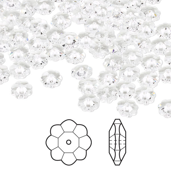 Margarita flower 144pk crystal, Crystal Passions® 6x2mm 3700 image number 0