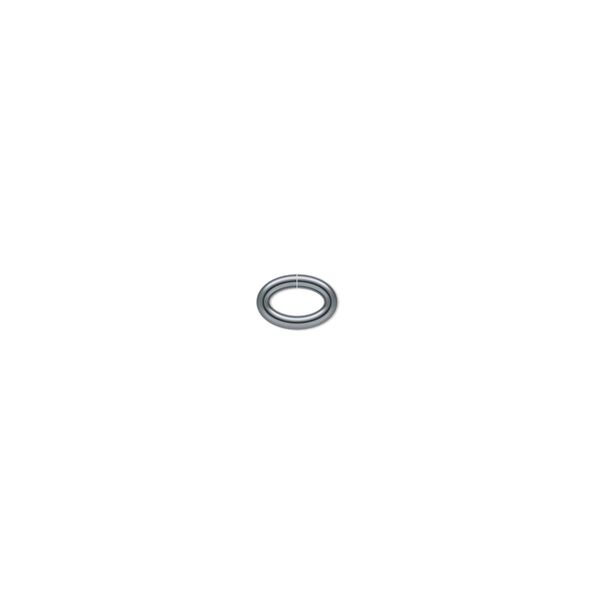 Jump ring, gunmetal-plated brass, 6x4mm oval, 4.1x2mm inside diameter, 18 gauge. Sold per pkg of 1,000. image number 0