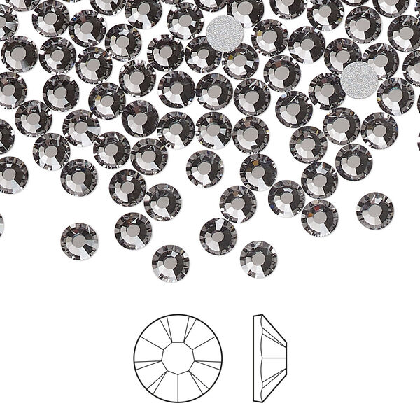 Flat back 1pkg144, lilac ash foil back Preciosa Viva 12® Czech crystal rhinestone 3.8-4mm chaton rose round SS16 image number 0