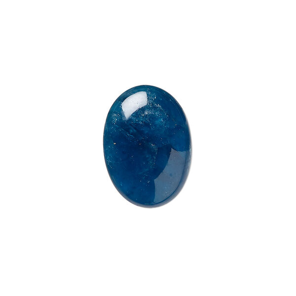 Cabochon, blue apatite (natural), 18x13mm calibrated oval, B grade, Mohs hardness 5. Sold individually. image number 0