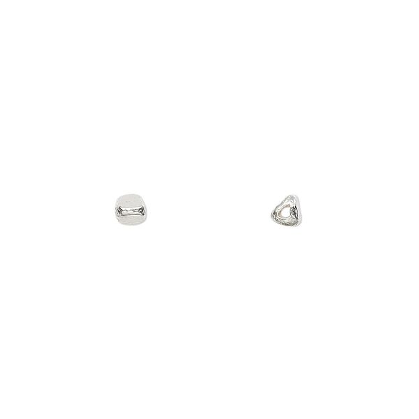 Bead, Hill Tribes, sterling silver, 3mm smooth triangle. Sold per pkg of 16. image number 0