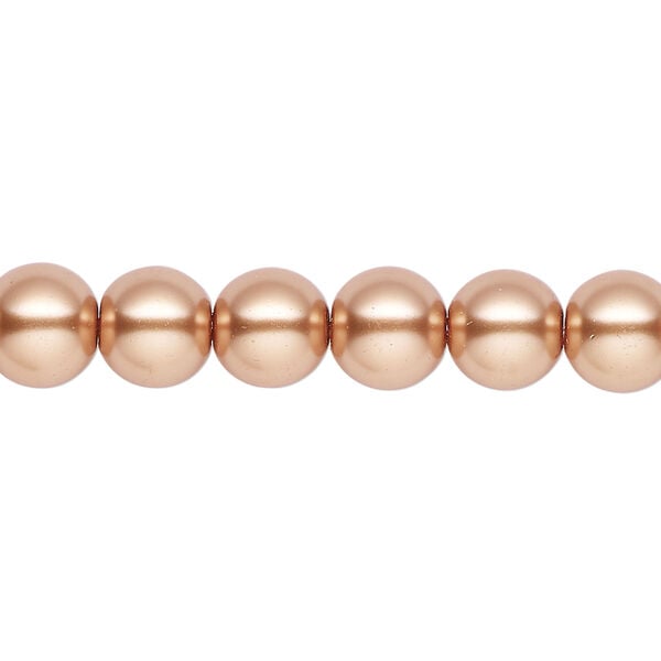 Pearl 1pk bright gold, Celestial Crystal&reg; 8mm round 15.5-16 inch image number 0