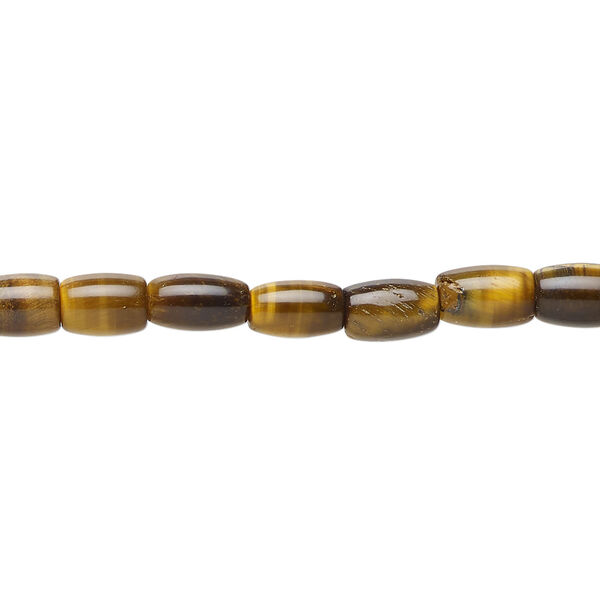 Tigereye 1pkg1, barrel bead natural, 15.5-16 inch 6x4mm image number 0