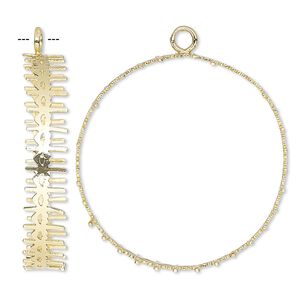 Focal, gold-finished brass, 31mm round with open back and decorative trim, 30mm round bezel. Sold per pkg of 4.