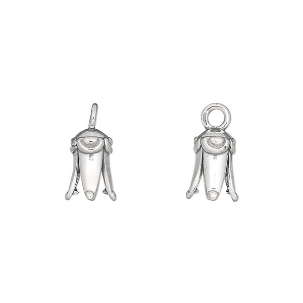 Cord end, JBB Findings, antiqued sterling silver, 10x7mm cone, 3mm inside diameter. Sold individually. image number 0