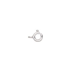 Springring 1pkg10 sterling silver, 6mm light weight, clasp 1-strand
