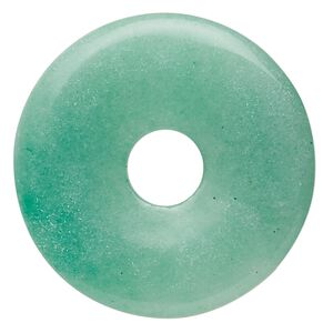 Green aventurine 1pkg1, donut focal natural 40mm