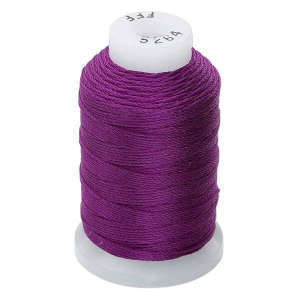 Thread, Purely Silk™, 3-ply, plum, size FFF. Sold per 92-yard spool. image number 0