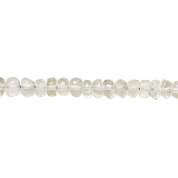 Green quartz 1pkg1, hand-cut rondelle bead 13 inch 3x2mm-5x4mm image number 0