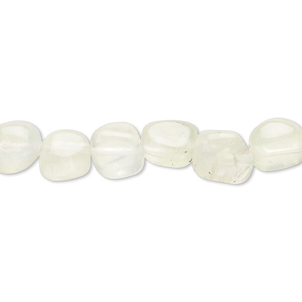 Bead, prehnite (natural), small to large pebble, Mohs hardness 6 to 6-1/2. Sold per 15" to 16" strand. image number 0