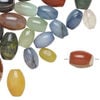 Multi-gemstone 1pkg2oz, oval bead mix 8x6mm-14x10mm image number 1