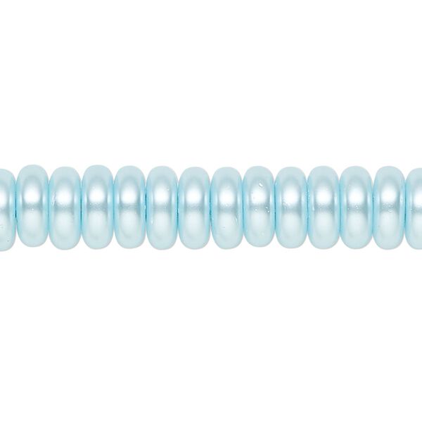 Pearl 1pk light blue, Celestial Crystal® 8x3mm rondelle 15.5-16 inch image number 0