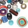 Bead mix, glass, mixed colors, 3-30mm mixed shape. Sold per 1/2 pound pkg, approximately 140 beads. image number 1