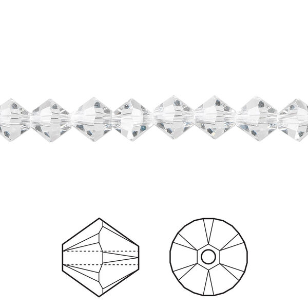 Bead 24pk crystal, Crystal Passions® 6mm bicone 5328 image number 0