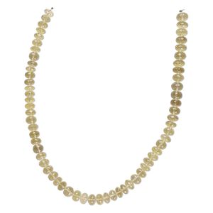 Lemon quartz 1pkg1, hand-cut micro-faceted rondelle bead 15 inch graduated 7x4mm-10x8mm