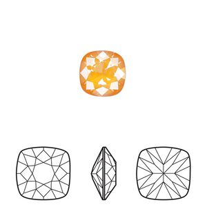 Fancy stone 2pk crystal mango ignite LacquerPRO, Crystal Passions® 10mm cushion 4470