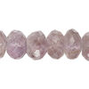 Amethyst 1pkg1, hand-cut faceted rondelle bead natural, 7 inch light to medium 14x7mm-16x11mm image number 0
