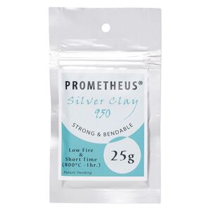 Prometheus® silver clay, low fire and short time. Sold per 25-gram pkg.