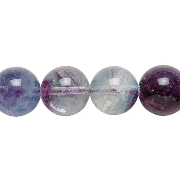 Rainbow fluorite 1pkg1, round bead natural B grade, 15.5-16 inch 12mm image number 0