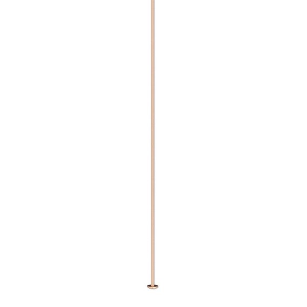 Head pin, 14Kt rose gold-filled, 2 inches, 24 gauge. Sold per pkg of 10. image number 0