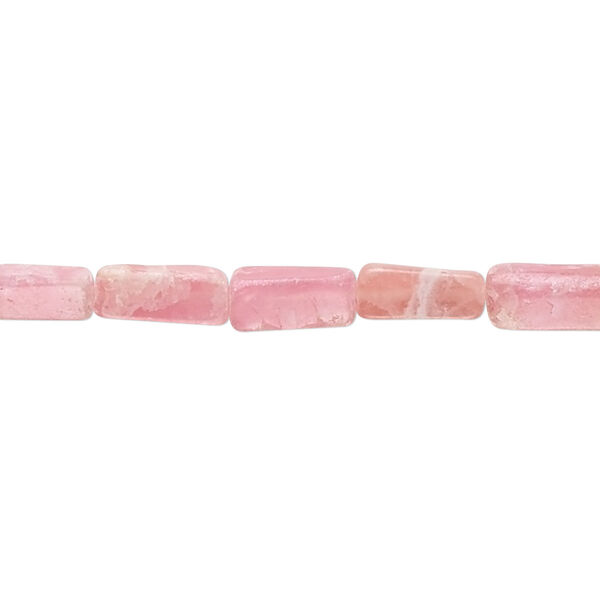 Bead, rhodochrosite (natural), 5x4mm-10x4mm irregular rectangle, C grade, Mohs hardness 3-1/2 to 4-1/2. Sold per 15" to 16" strand. image number 0